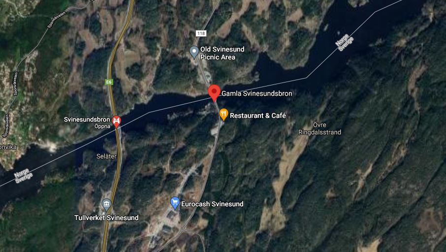 Gamla Svinesundsbron, klicka för Google Maps